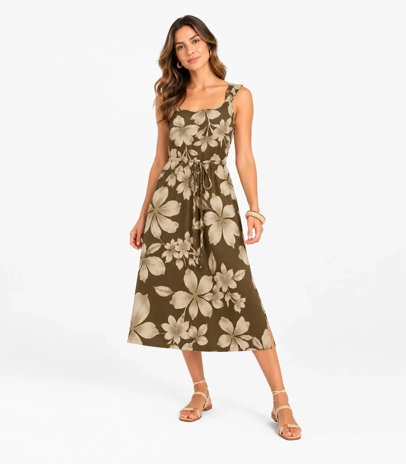 Vestido Midi Viscose Select Verde