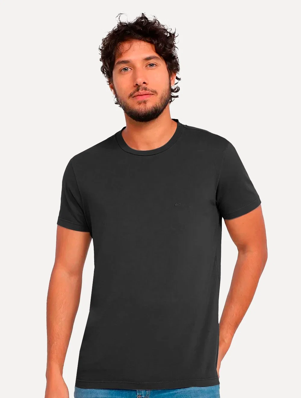 Camiseta Ellus Masculina Cotton Fine Classic Logo Grafite
