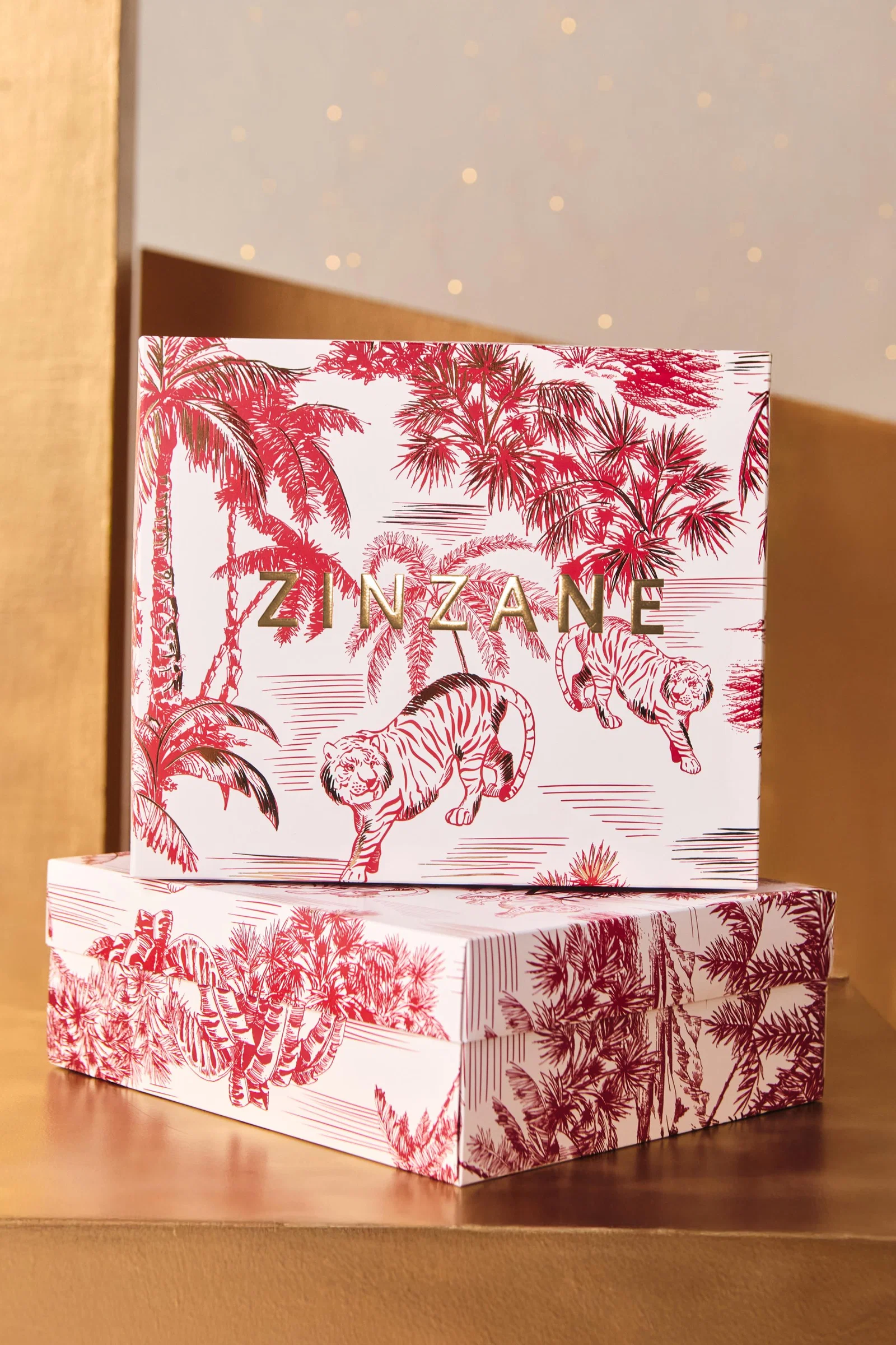 Caixa de Presente Estampada Marie Gold - Branco