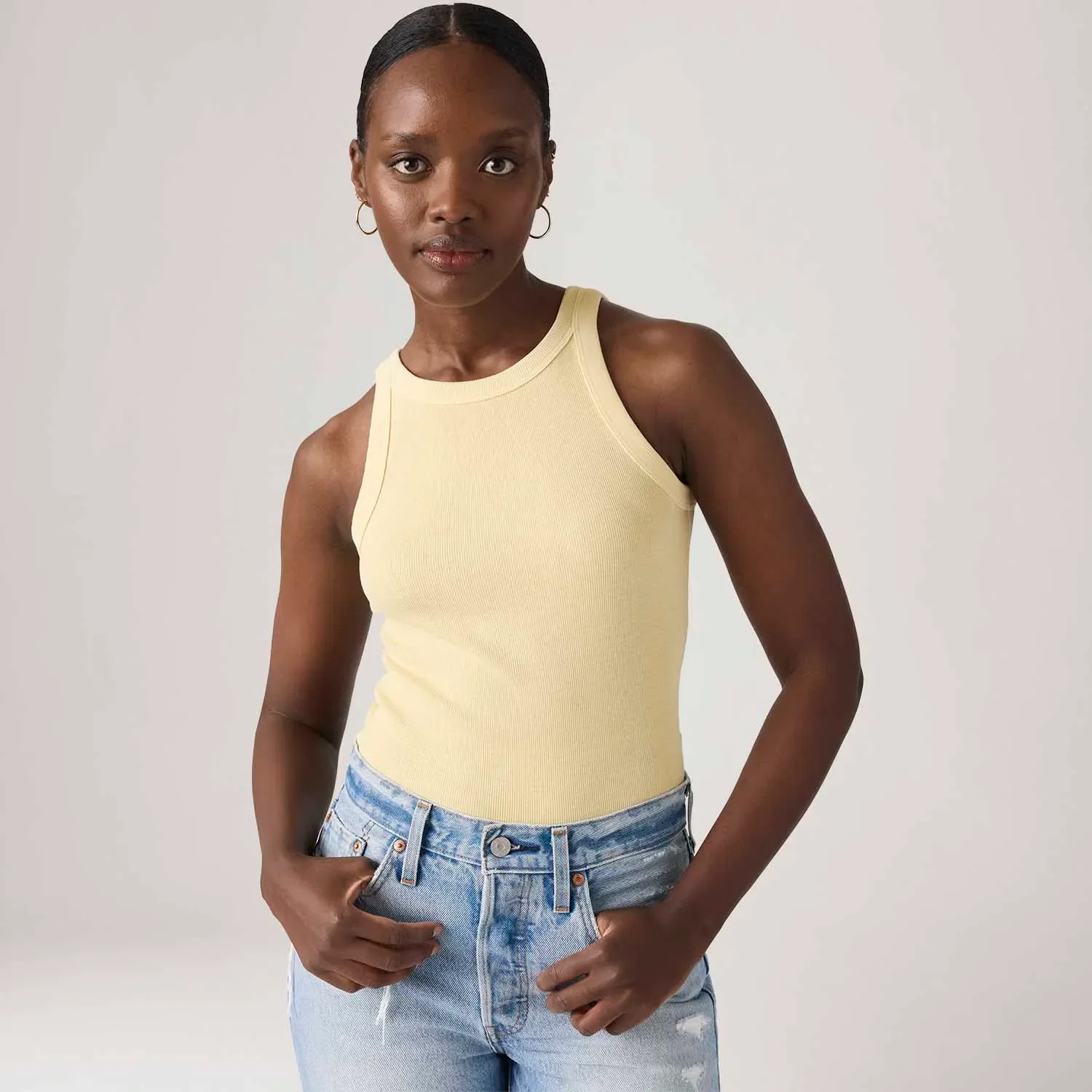 Regata Levi's® Essential Racer Tank Amarelo Claro