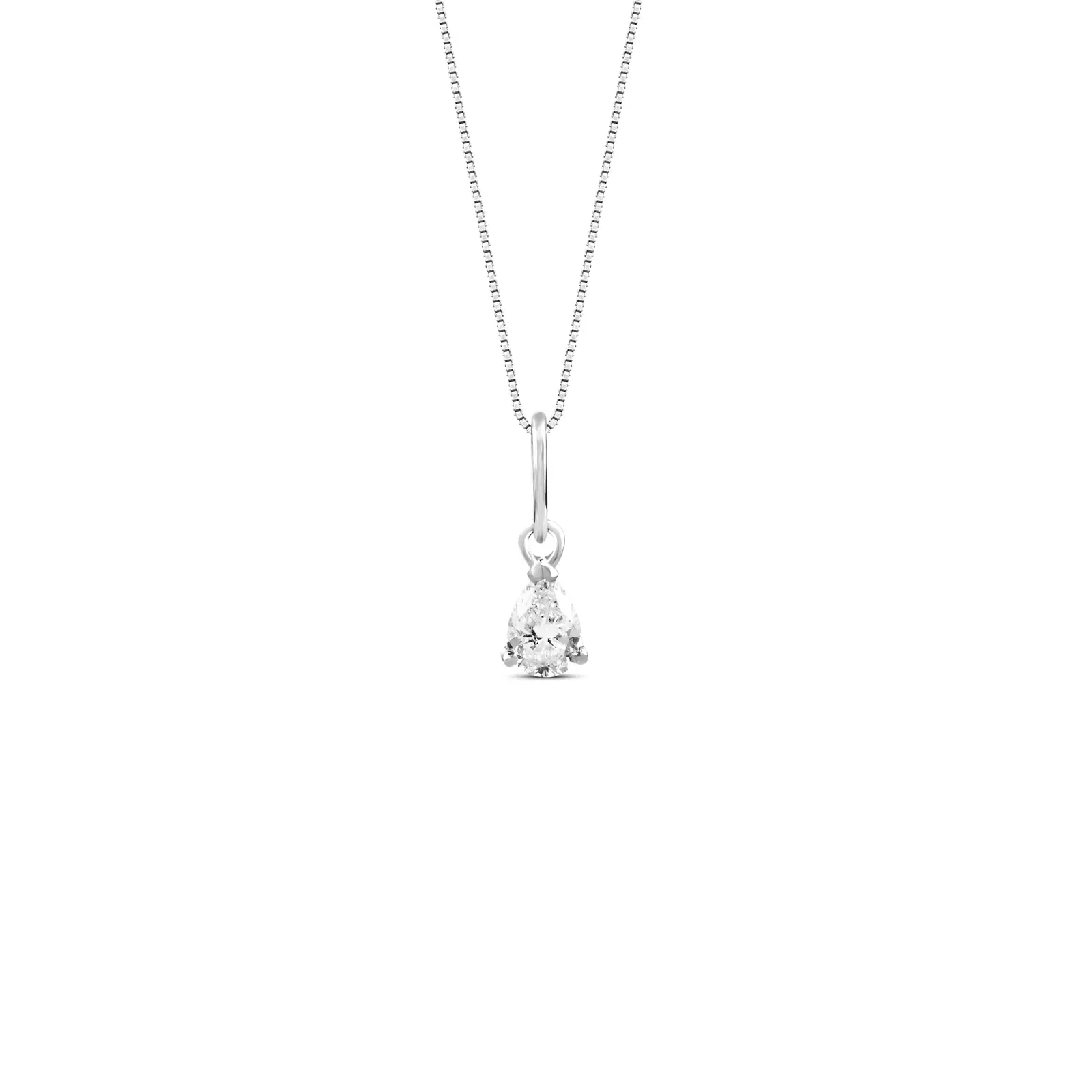 Pingente Solitário Cielo em Ouro Branco 18k com 0,2ct de Diamante de Laboratório — imagem 1