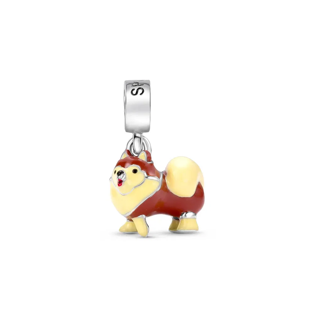 Pingente Life Animal Spitz em Prata 925 com Esmalte — imagem 1