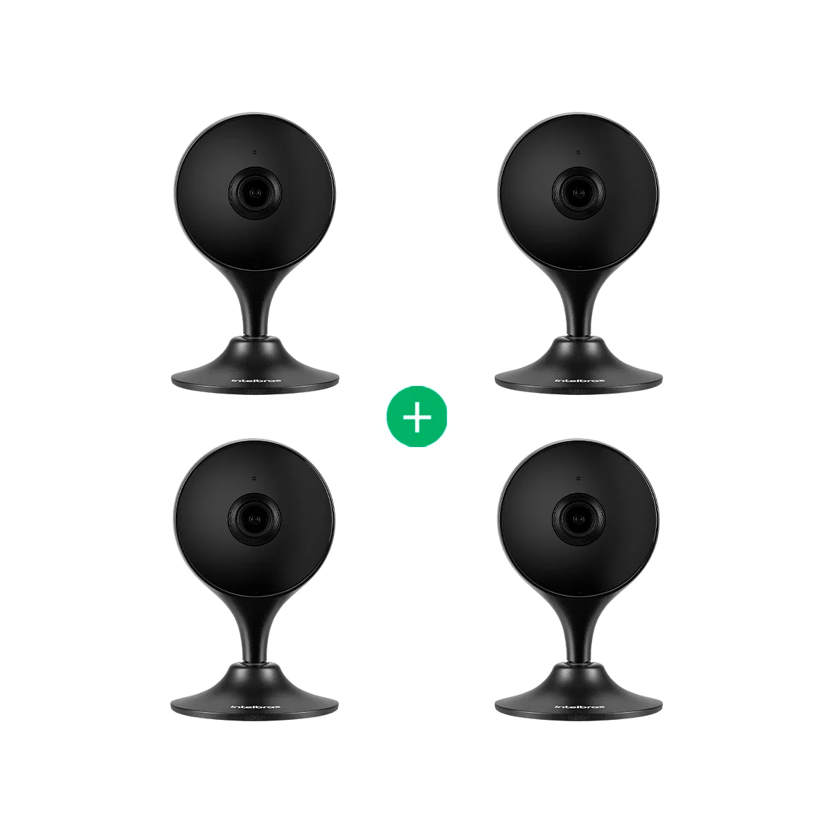 Kit Câmera Inteligente Intelbras IM3 C Black - 4 unidades