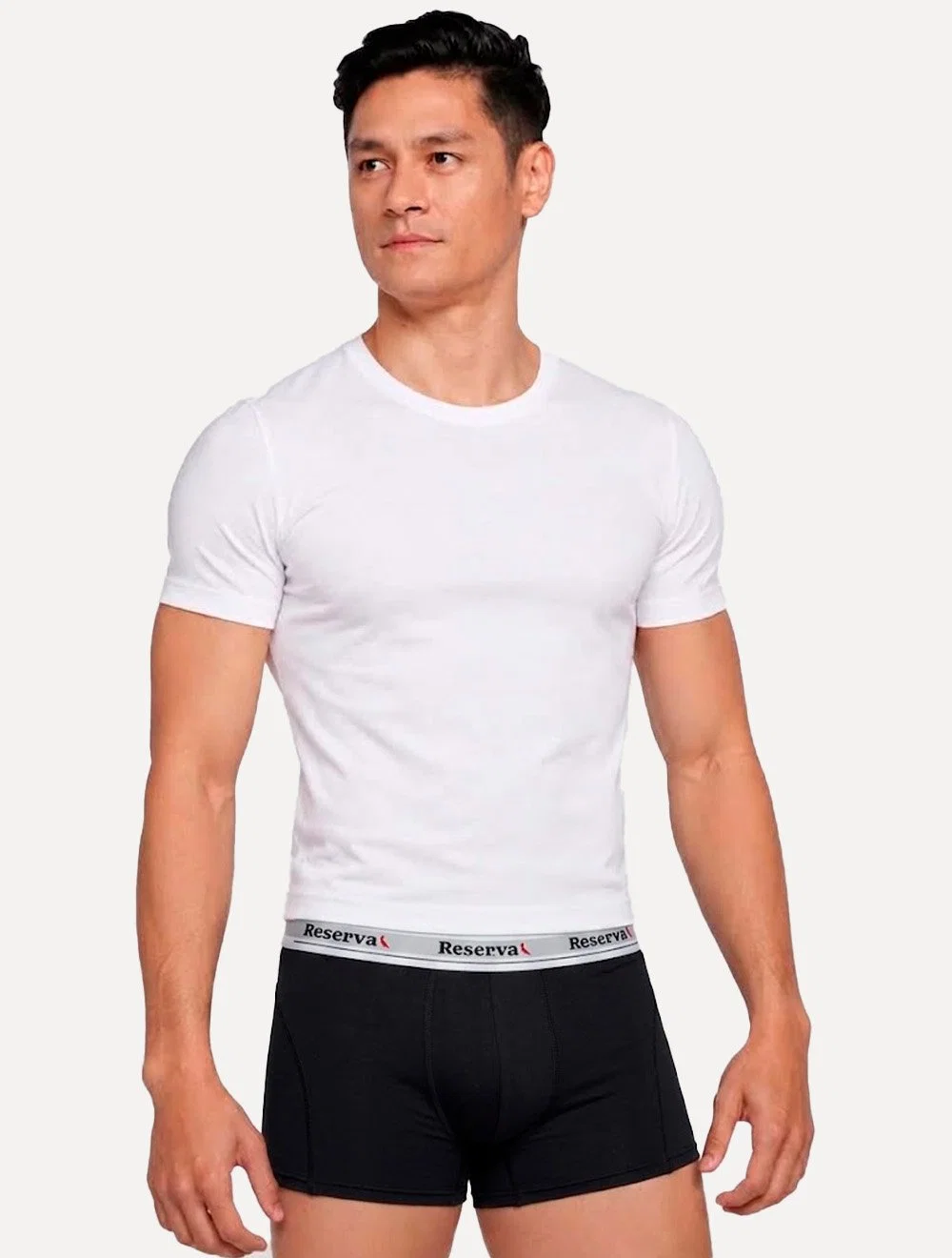 Cueca Reserva Masculina Boxer Basic Logo Preta Pack 2UN — imagem 1