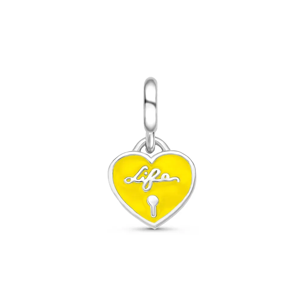 Pingente Life Amor Coração em Prata 925 com Esmalte — imagem 1