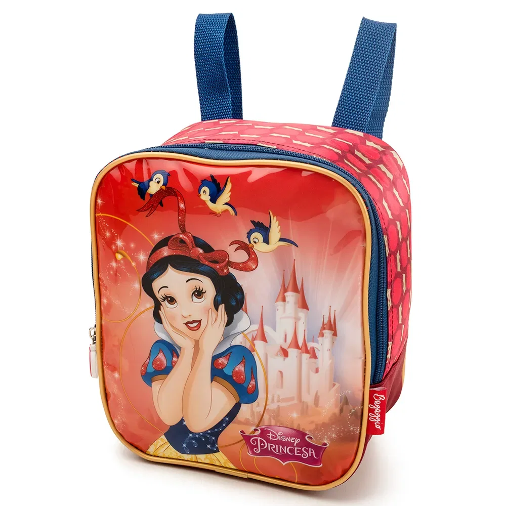 Lancheira Escolar Feminina Térmica Branca de Neve Vermelha