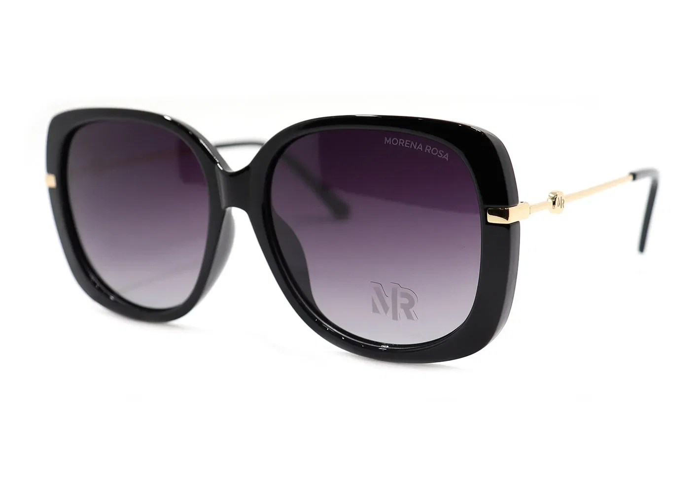 Óculos Morena Rosa Quadrado Haste Metal Preto