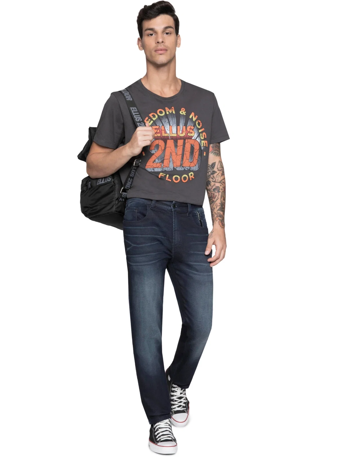 Calça Jeans Slim Ponteira 712 Lav.Escuro C/ 3d — imagem 1