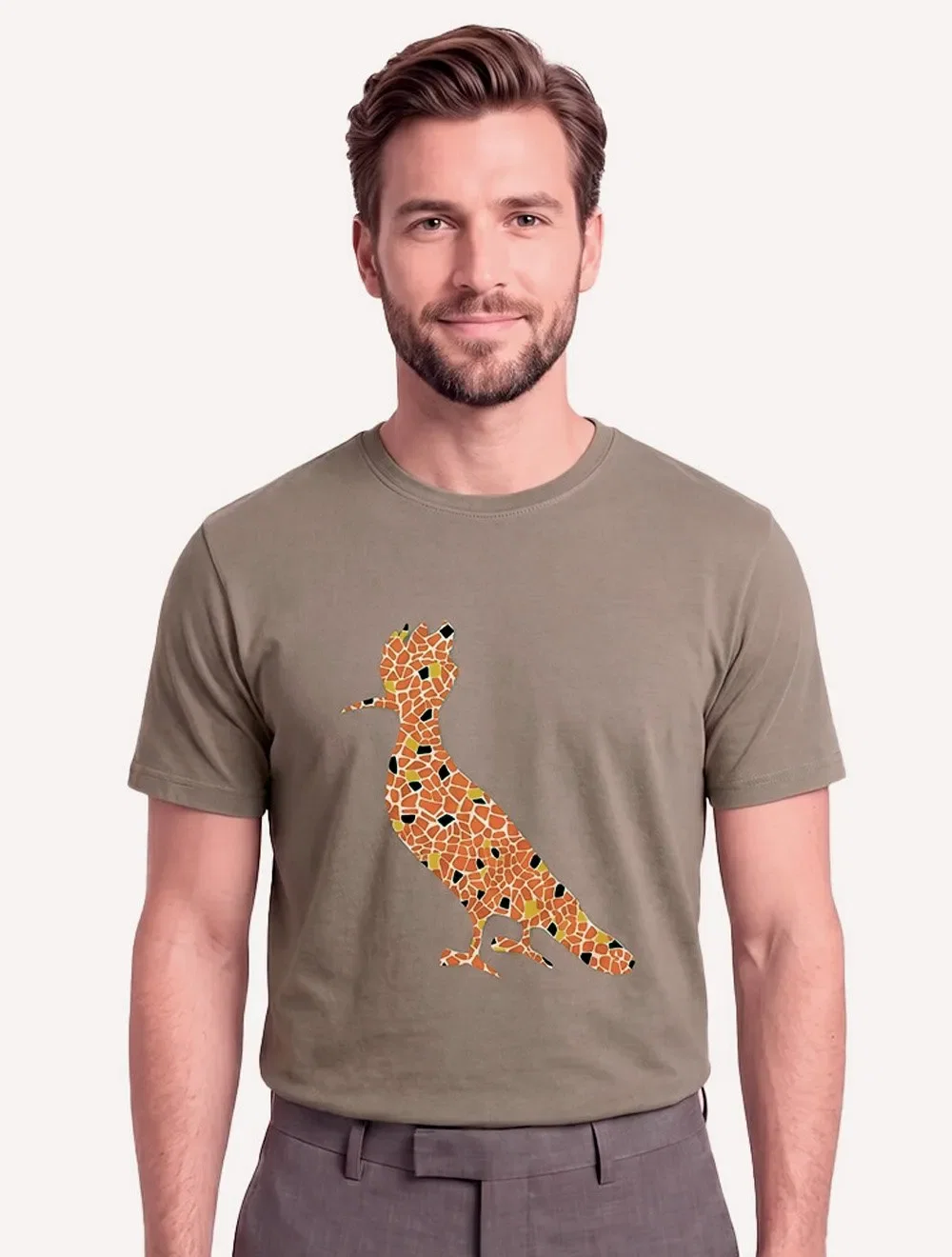 Camiseta Reserva Masculina Woodpecker Inner Tiles Cáqui Escuro