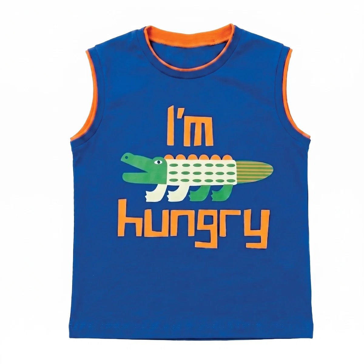 Camiseta Regata Toddler Crocodilo Meia Malha Tip Top