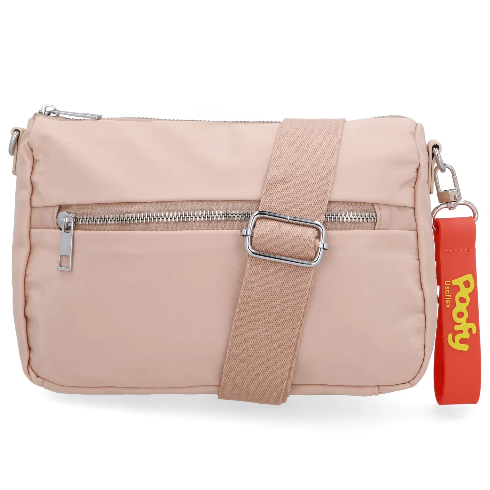 Bolsa Tiracolo Poofy Nylon Bege Bolso — imagem 1