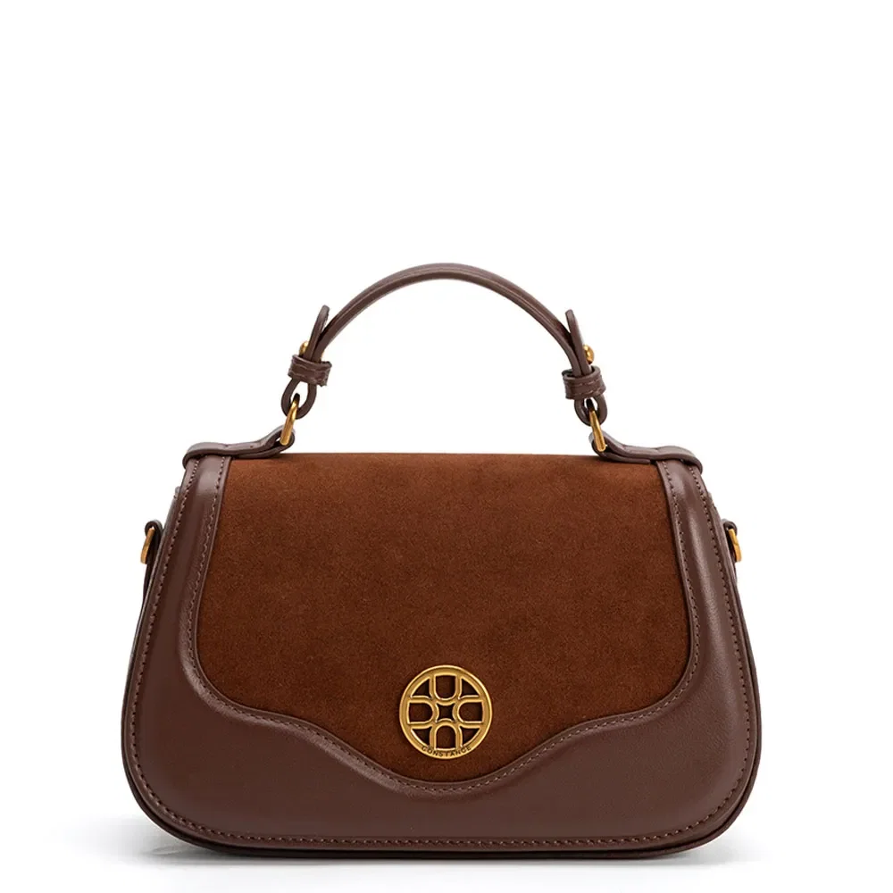 Bolsa Tiracolo Texturizada Marrom