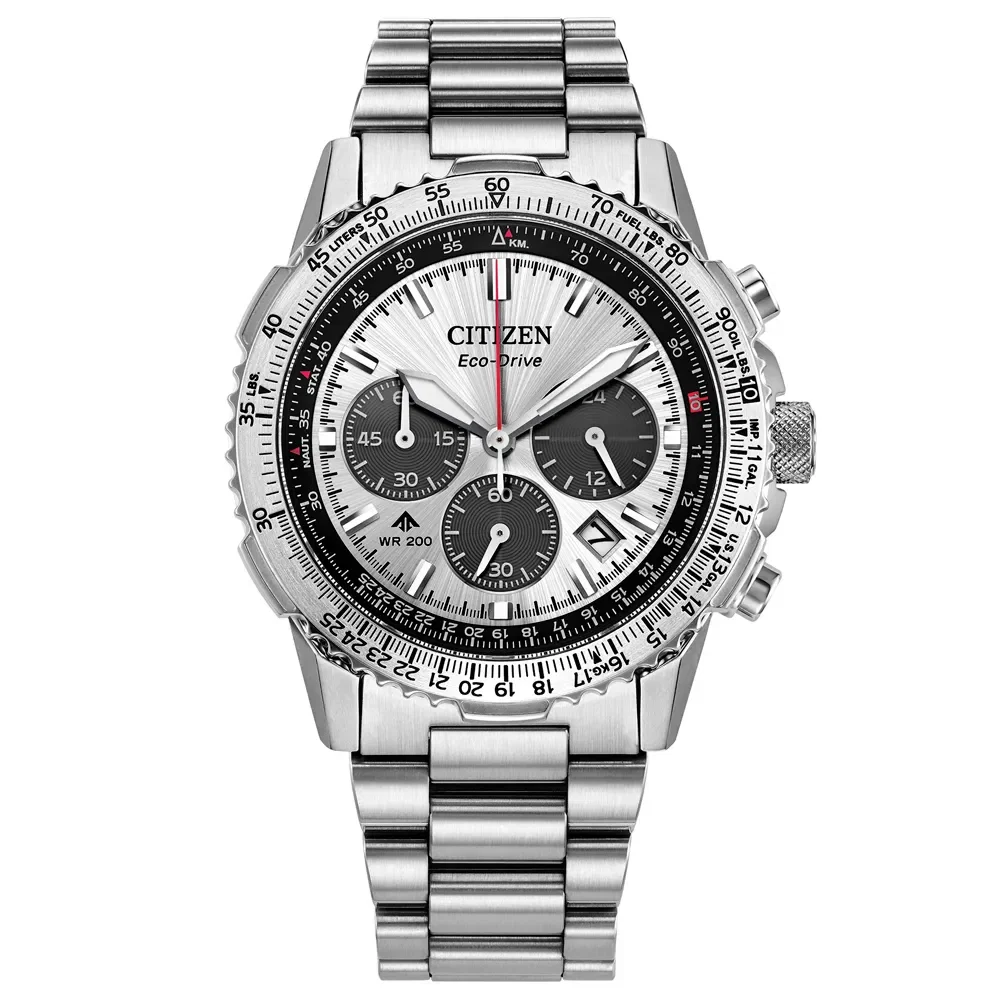 Relógio Citizen NavIhawk Masculino em Aço Prateado CA4660-61AN — imagem 1