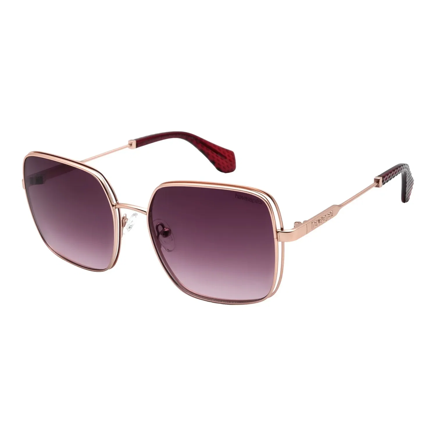 Óculos de Sol Feminino Havaianas Quadrado Vinho — imagem 1