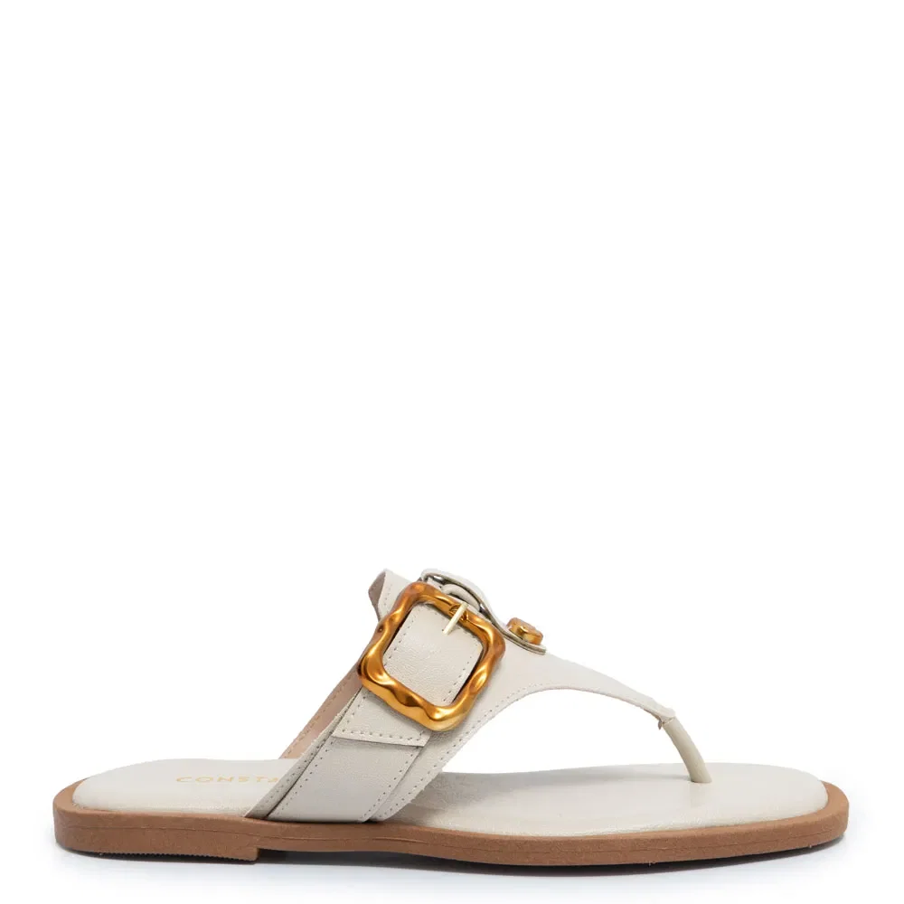 Rasteira Off White Fivela