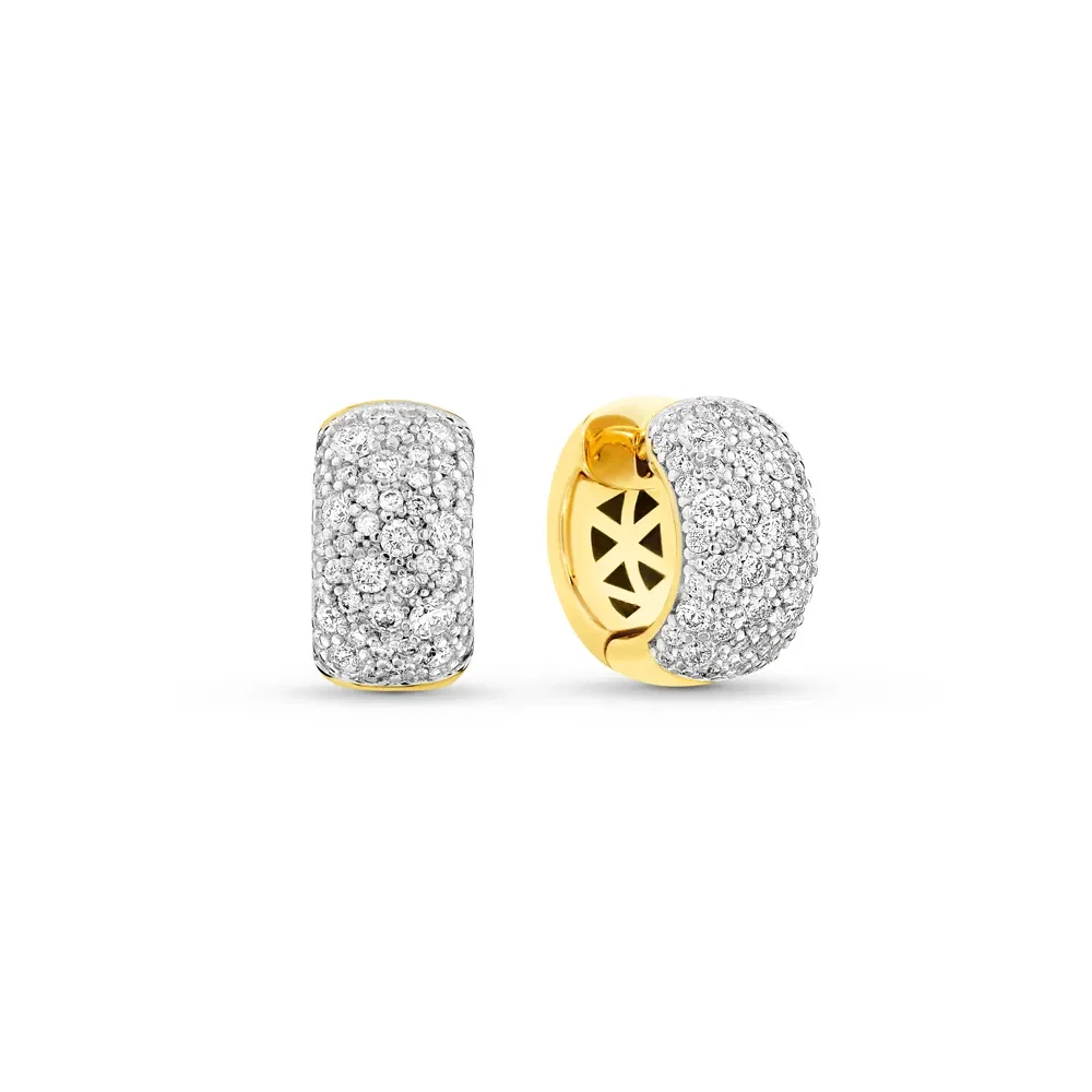 Argola Allure em Ouro Amarelo 18k com Diamantes 1,5ct, 15mm