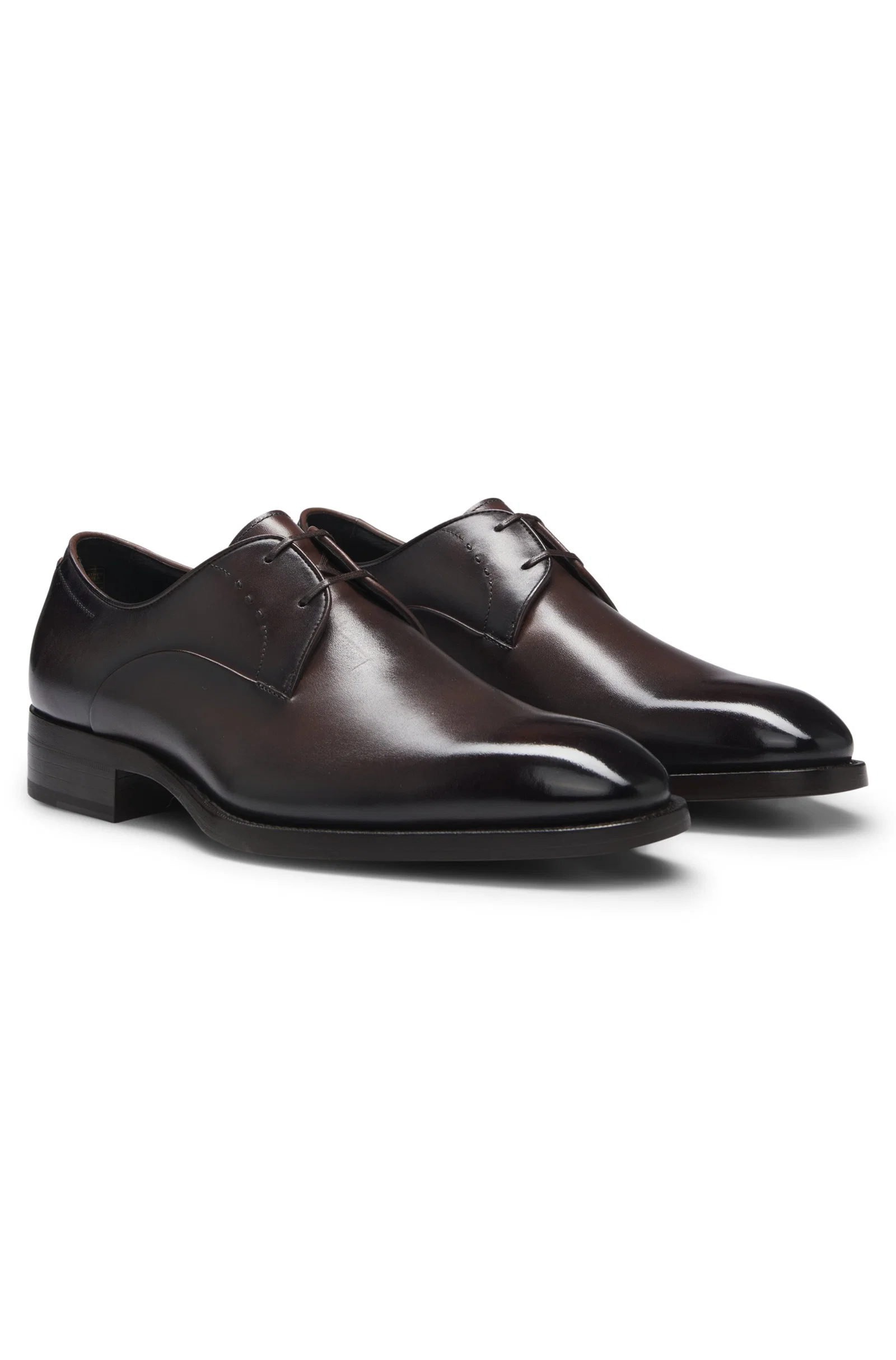 Sapatos Derby Em Couro Polido — imagem 1