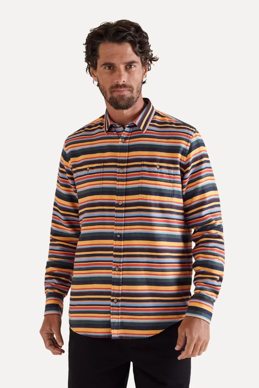 Camisa Ml Listrado Colorido Origens — imagem 1