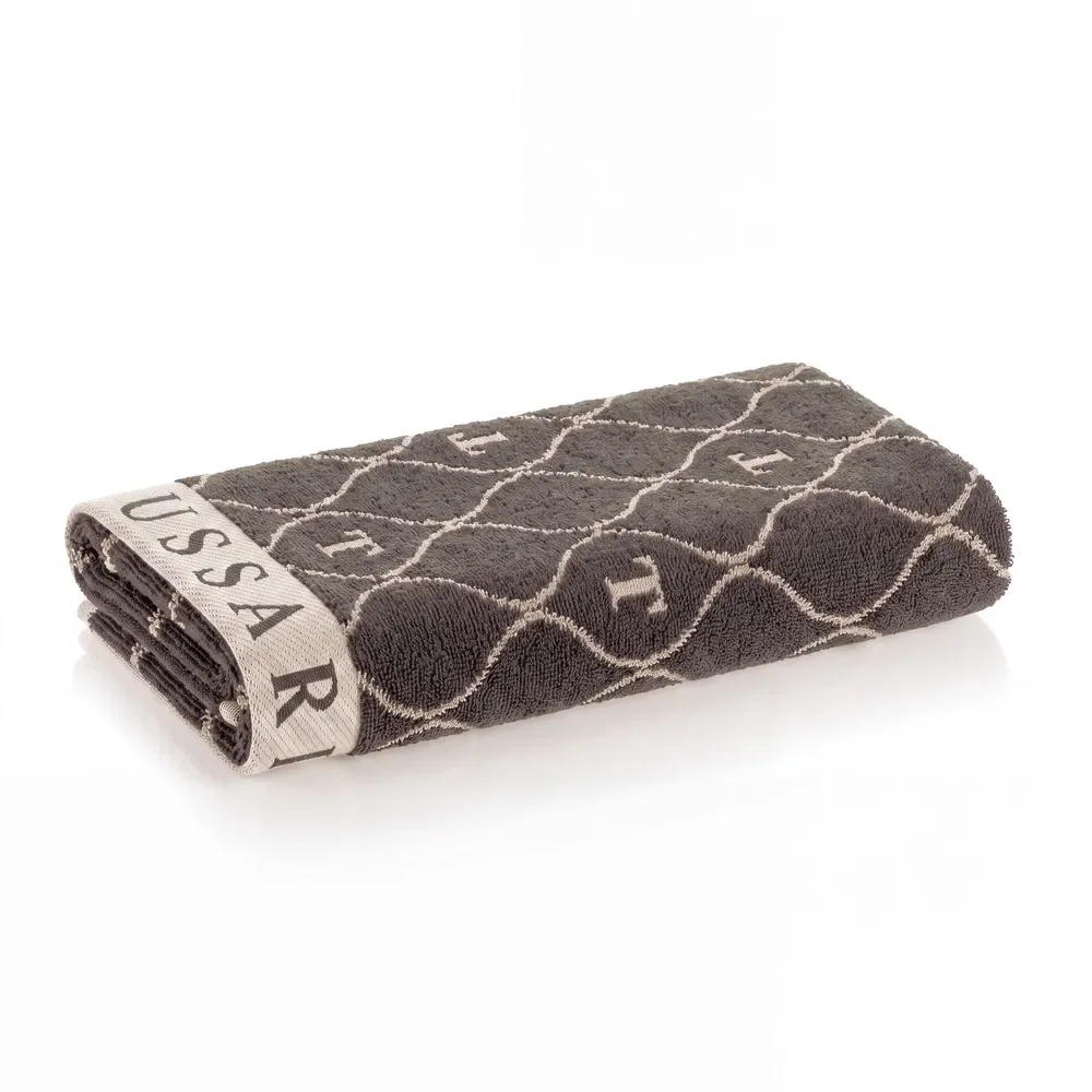 Toalha de Rosto 540g/m² em Jacquard Speciale Nero / Sépia