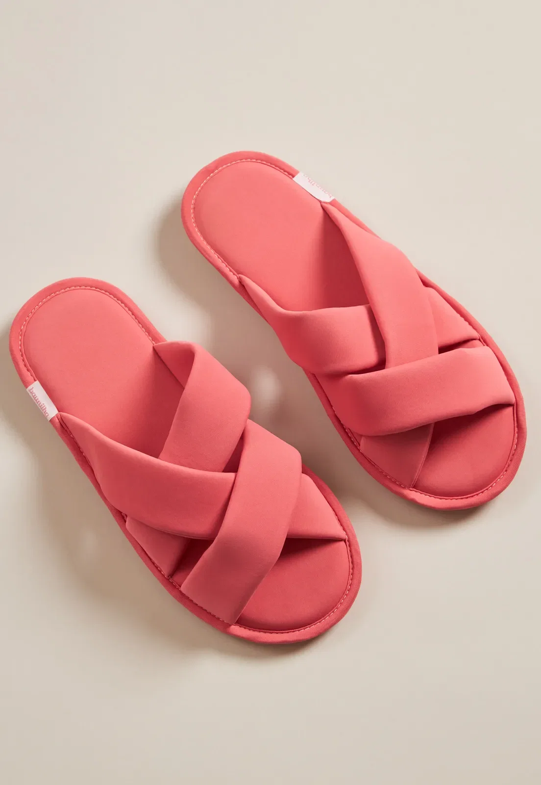 Pantufa Aberta De Microfibra Baunilha