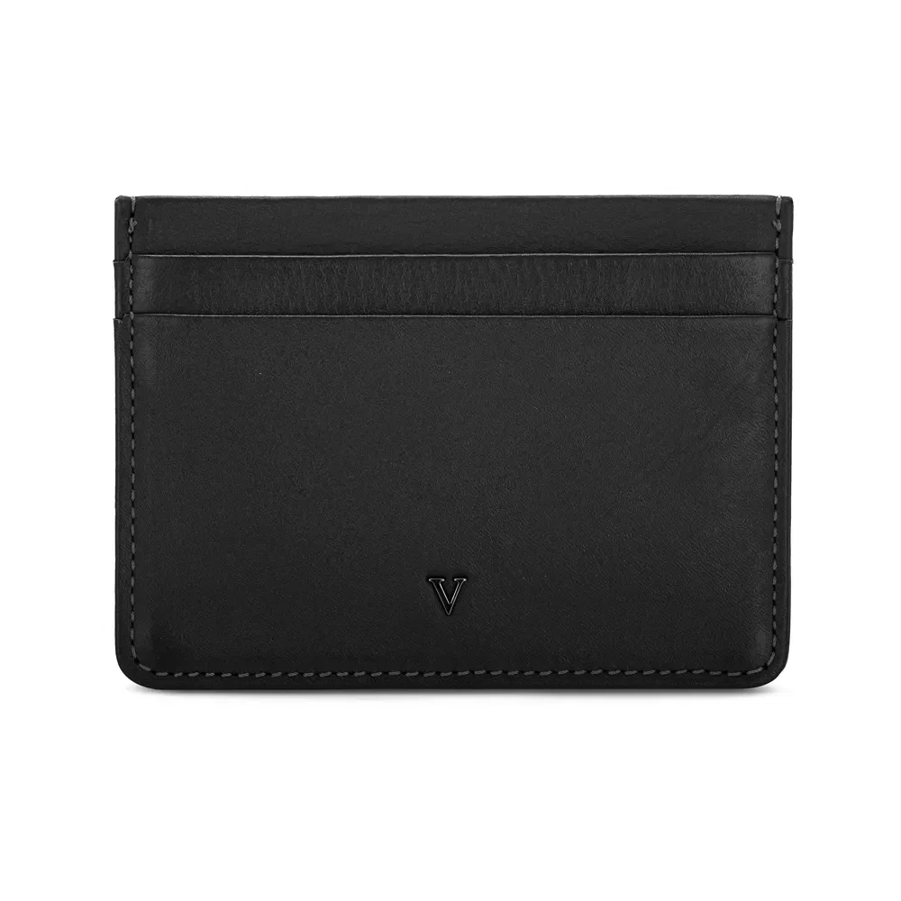 Porta-Cartões Masculino Couro Preto