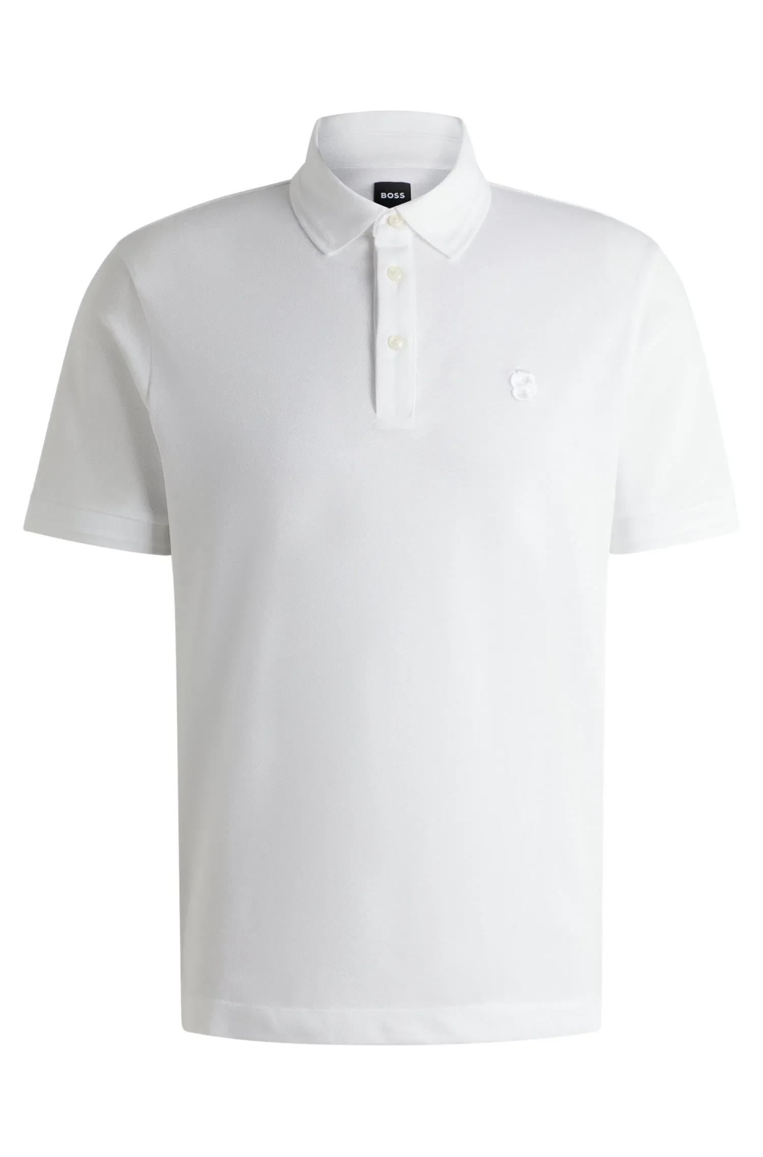 Polo De Algodão Piqué Com Monograma Double B