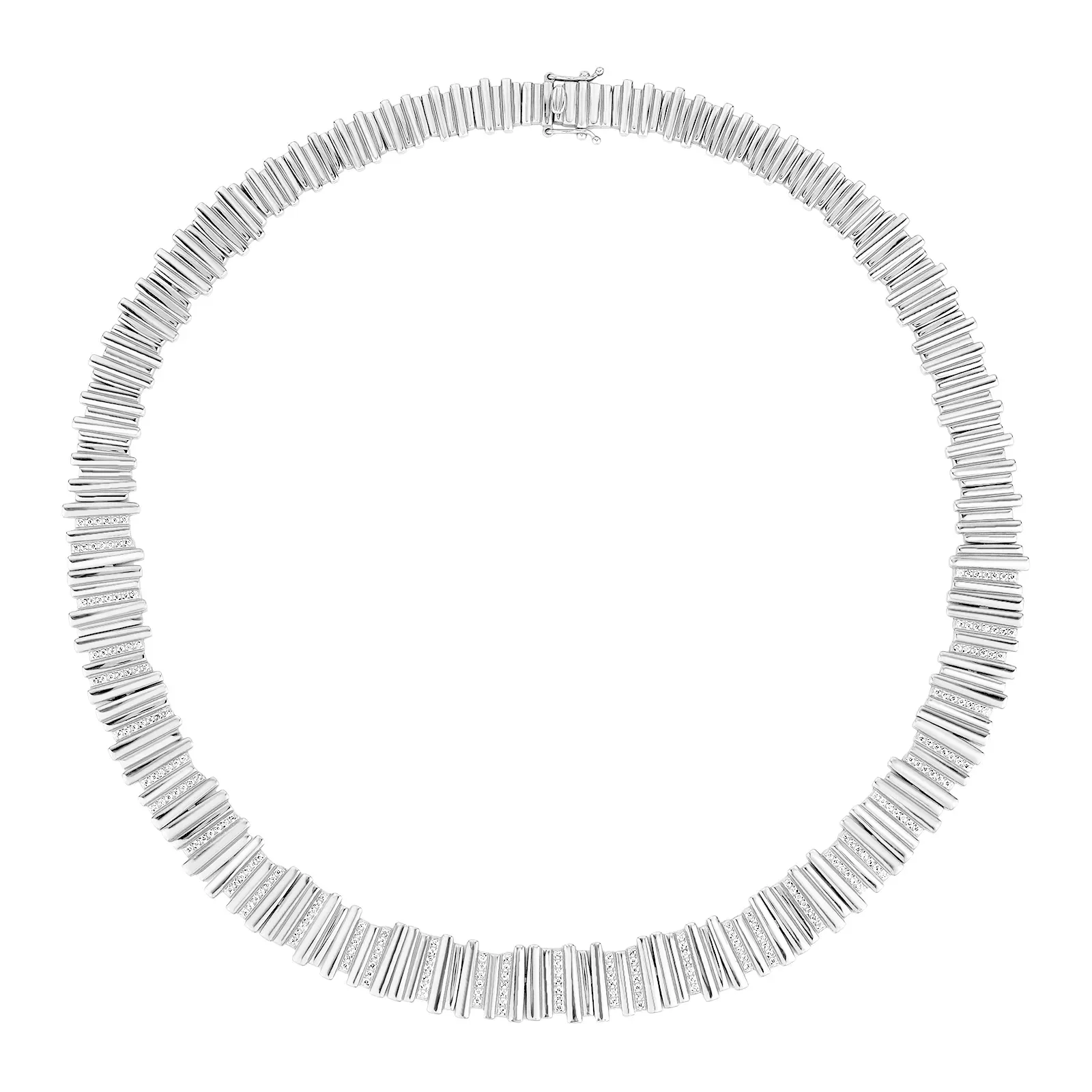 Colar Life Dunas em Prata 925 e Pedras Incolores, 47cm — imagem 1