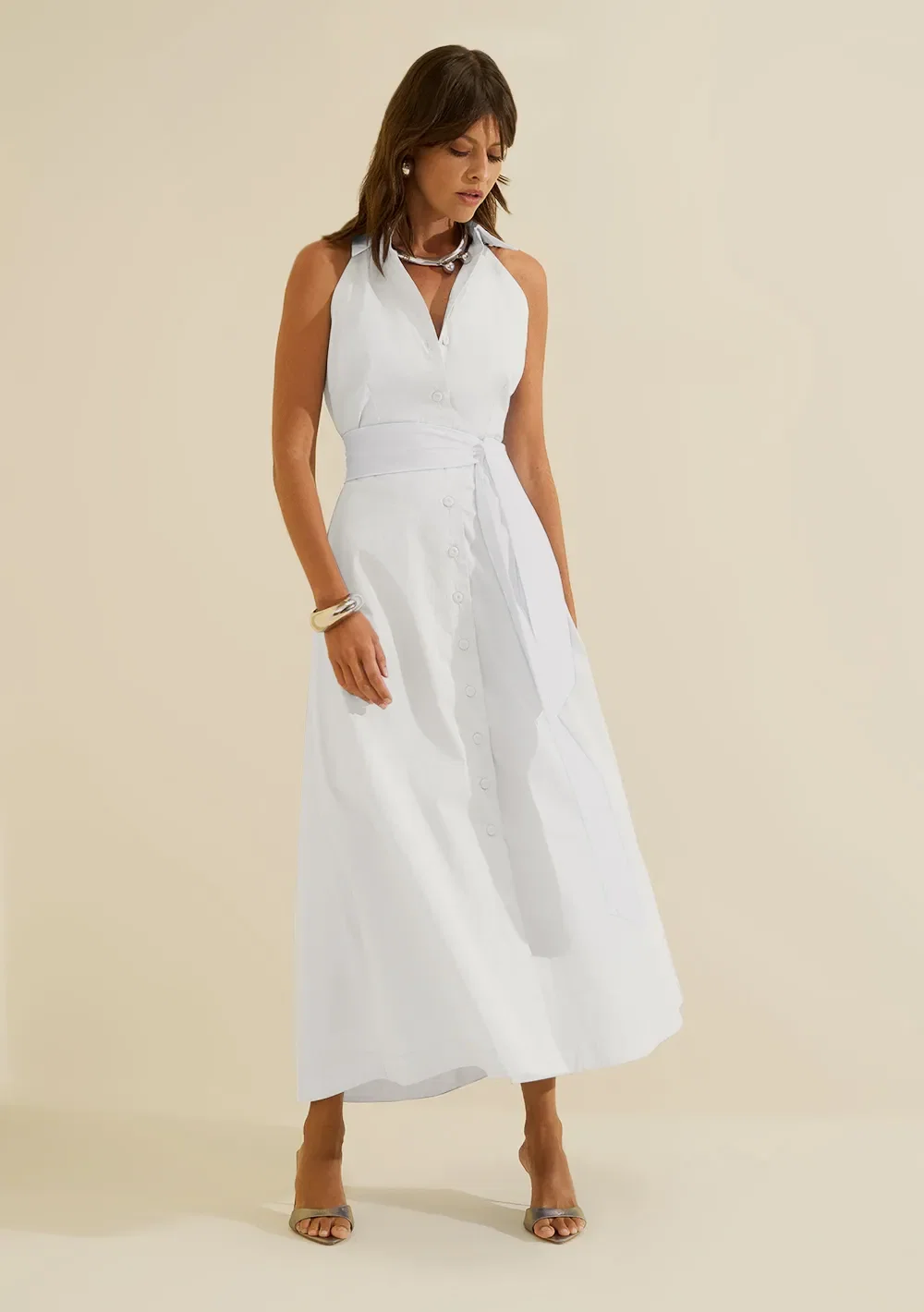 Vestido Midi Aeris Branco