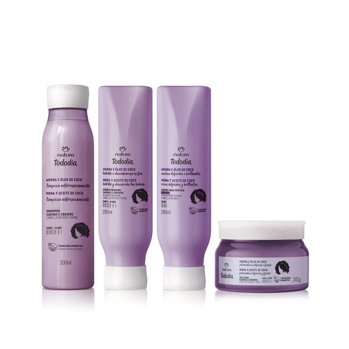 Kit Crespos Tododia Amora e Óleo de Coco (4 produtos) — imagem 1