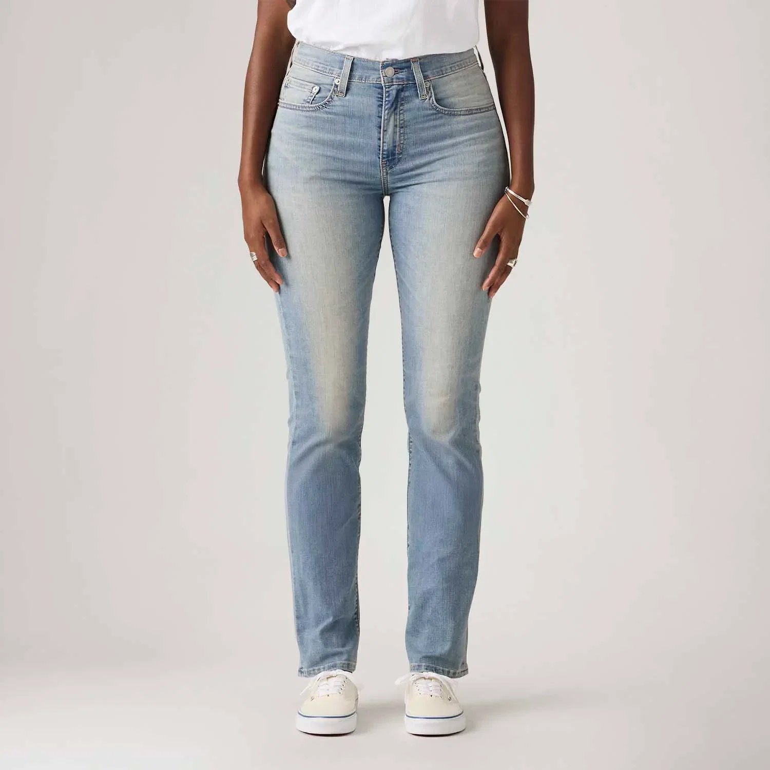 Calça Jeans Levi's® 724® High Rise Straight Lavagem Clara — imagem 1