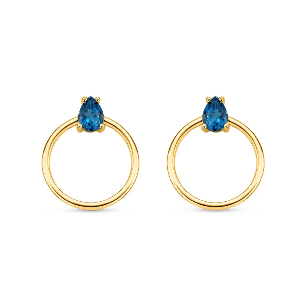 Brinco Unique em Ouro Amarelo 18k com Topázio London — imagem 1