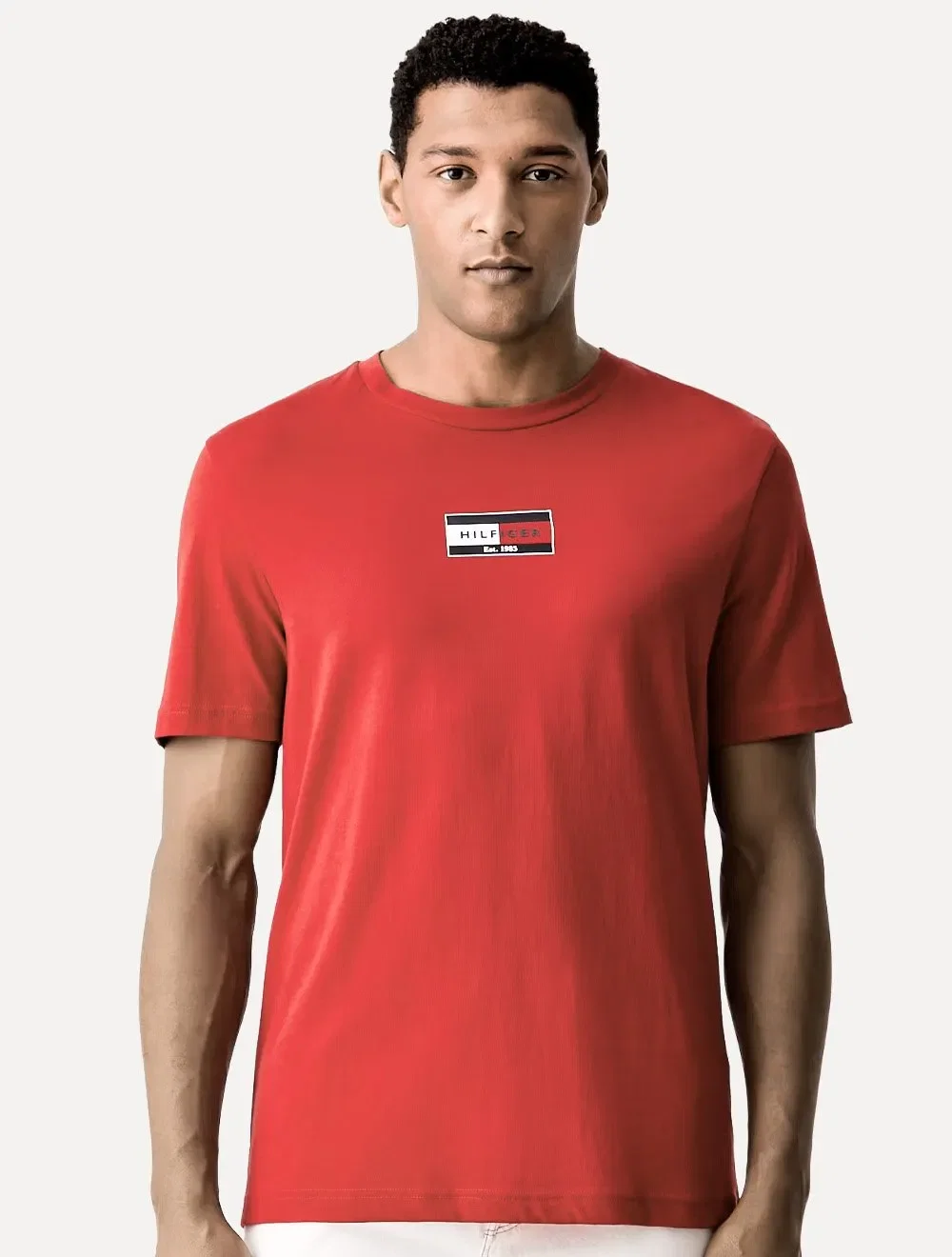 Camiseta Tommy Hilfiger Masculina Flag Small Box Vermelha — imagem 1