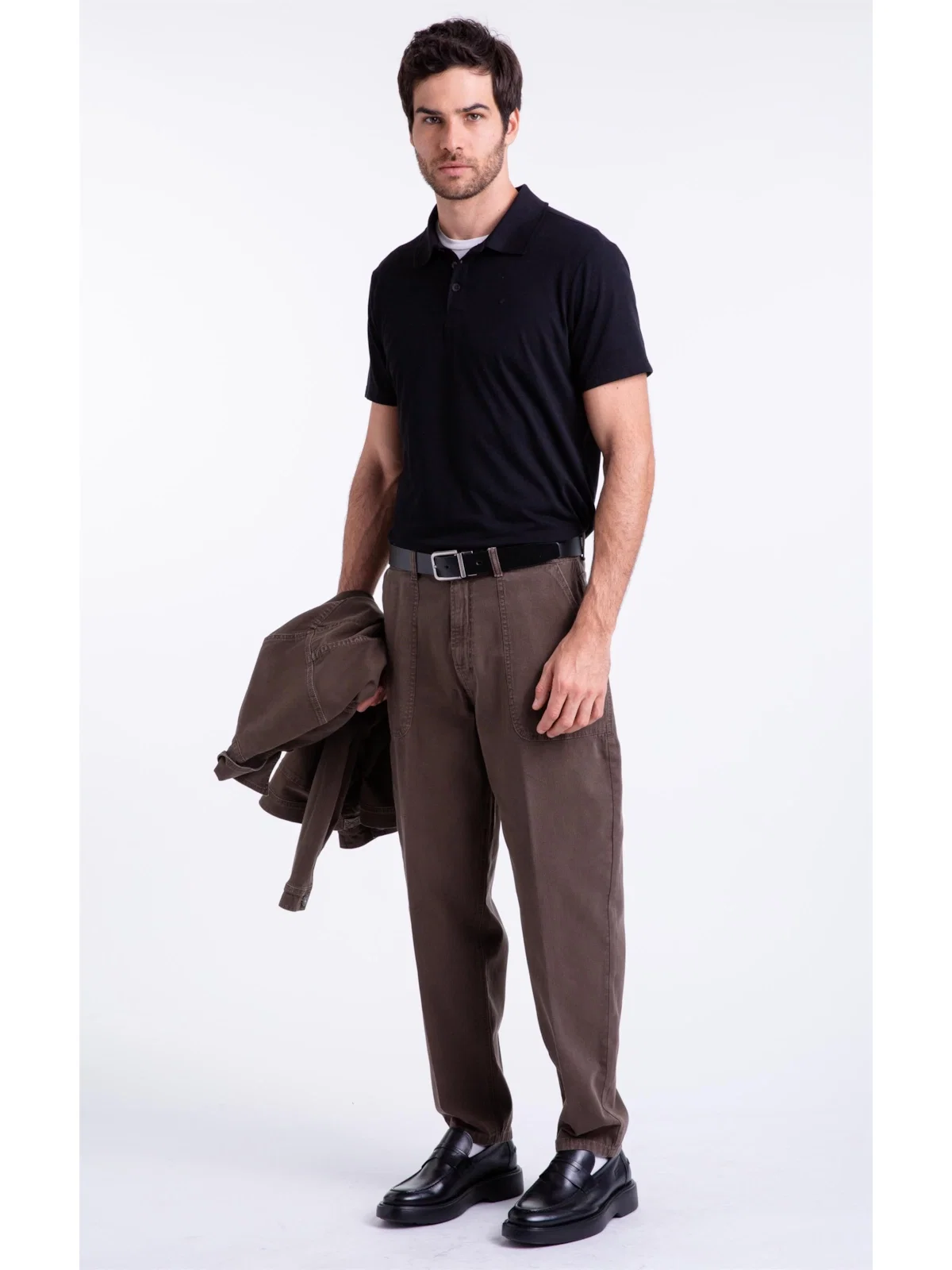 Calça Color Trapezio Worker Tabaco