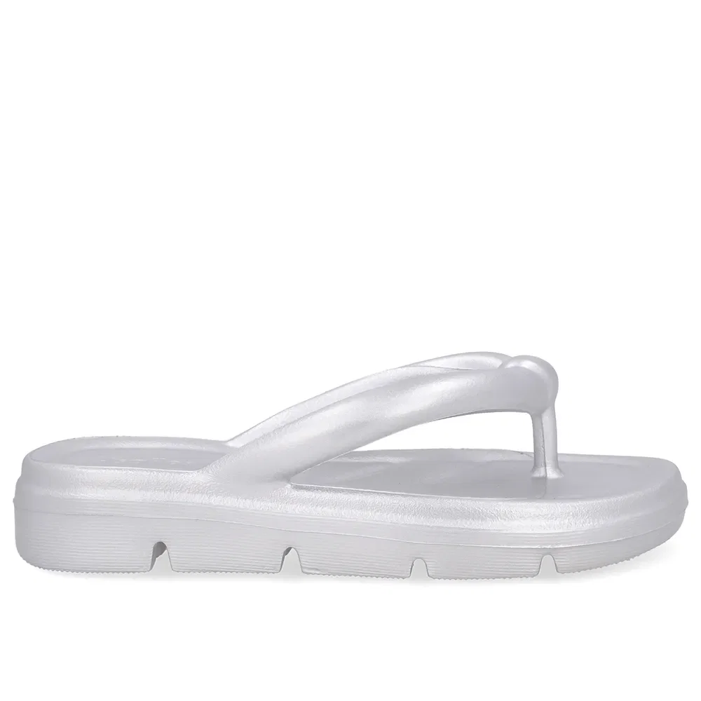 Chinelo Prata Poofy Plataforma Eva
