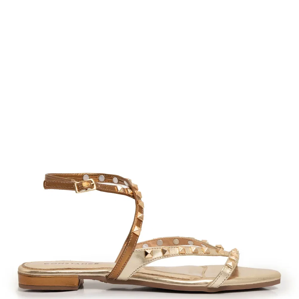 Rasteira Dourada Spikes