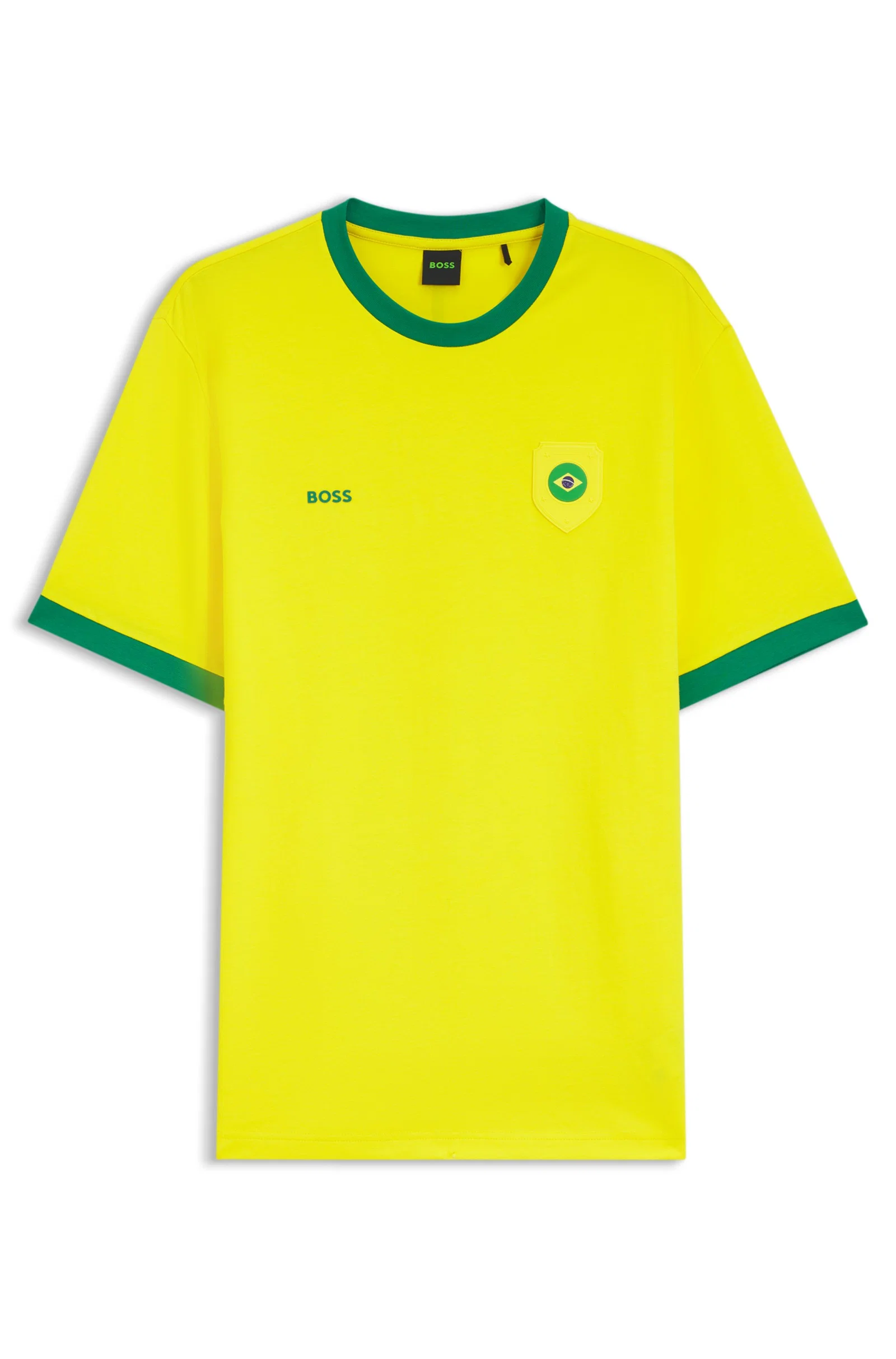 Camiseta De Algodão Stretch Com Bandeira Do Brasil — imagem 1