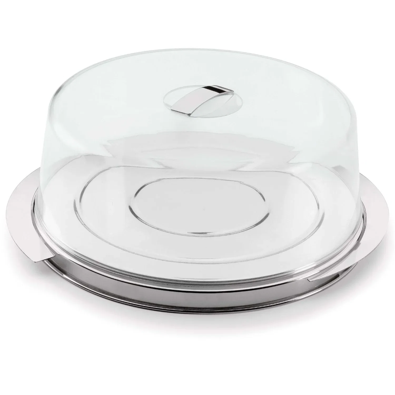 Prato para Bolo com Cúpula em Inox Terrazas Forma — imagem 1