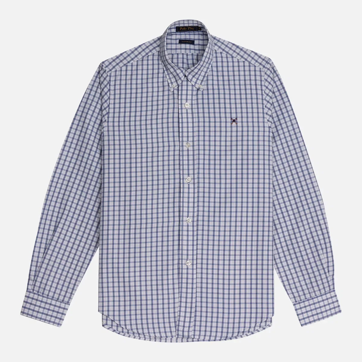 Camisa Custom Button-Down Manga Longa Xadrez