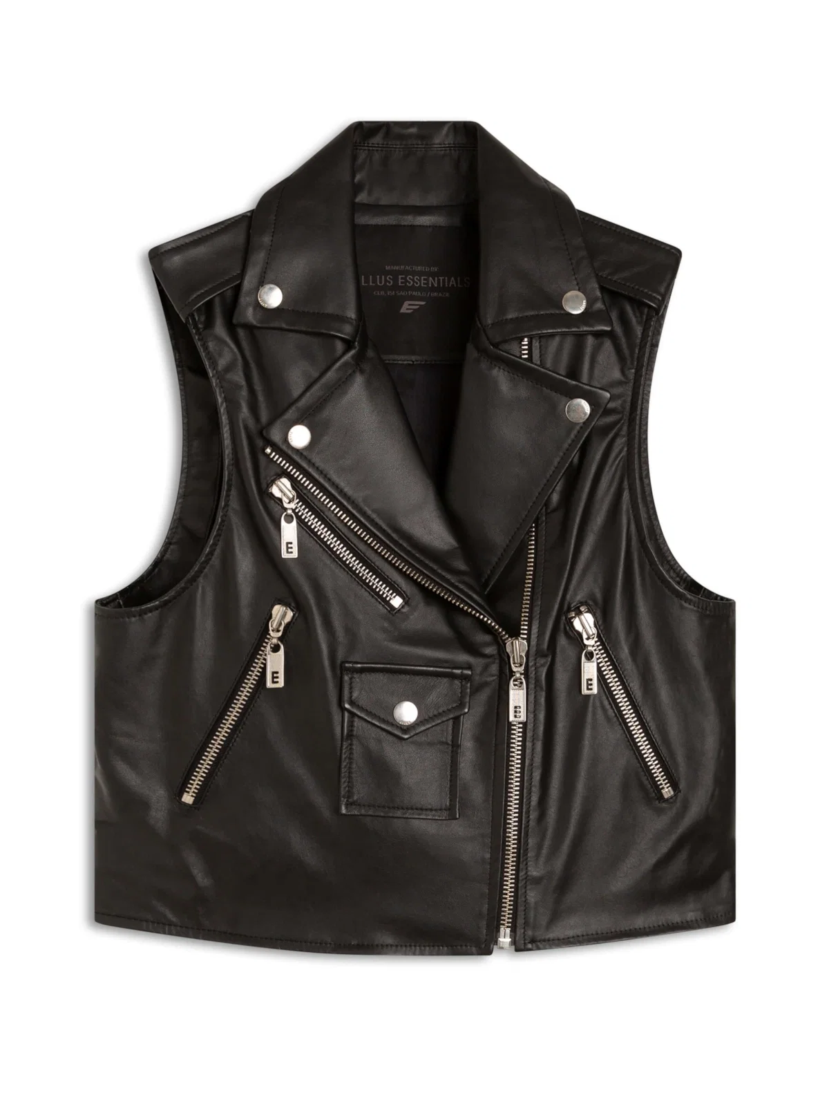 Colete Couro Natural Vest Preto — imagem 1