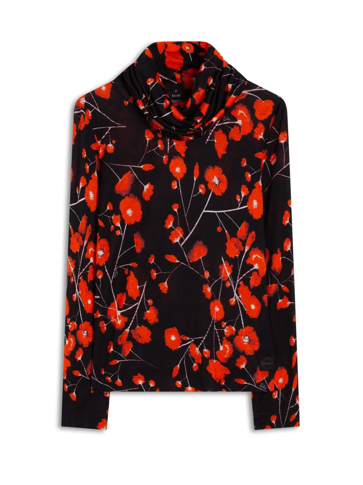 Blusa Jersey Fine Flower Glitch Vermelho — imagem 1