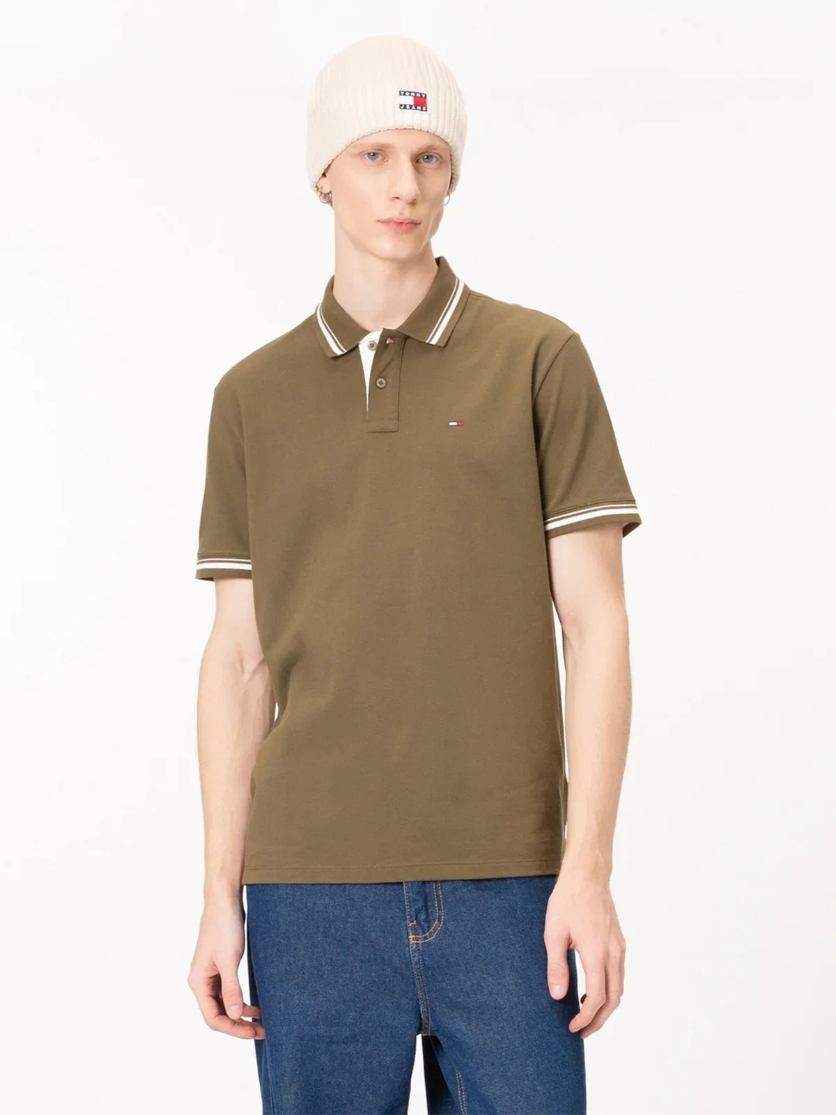 Camisa Polo Tommy Flag com Detalhes Bordados — imagem 1