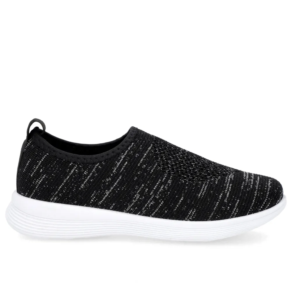 Tênis Preto Mesclado Tricot