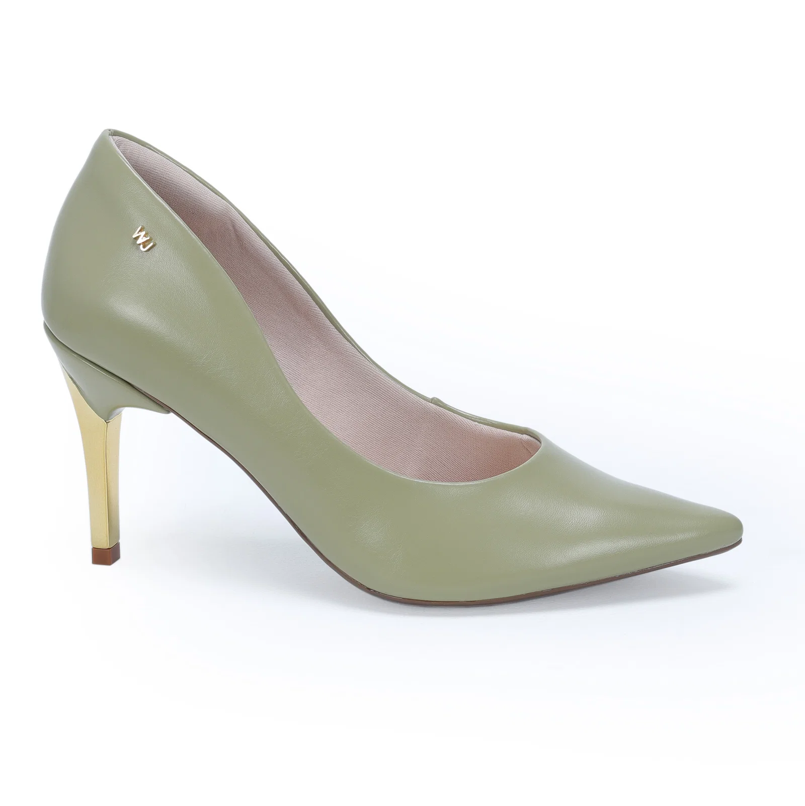 Scarpin Salto Com Detalhe Cromado 8,7cm