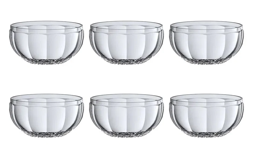6 Bowls em Cristal Splendor 12x7cm L'hermitage