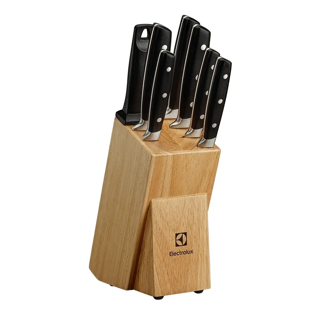 Conjunto de Facas Electrolux 8 Peças Inox com Bloco de Madeira — imagem 1