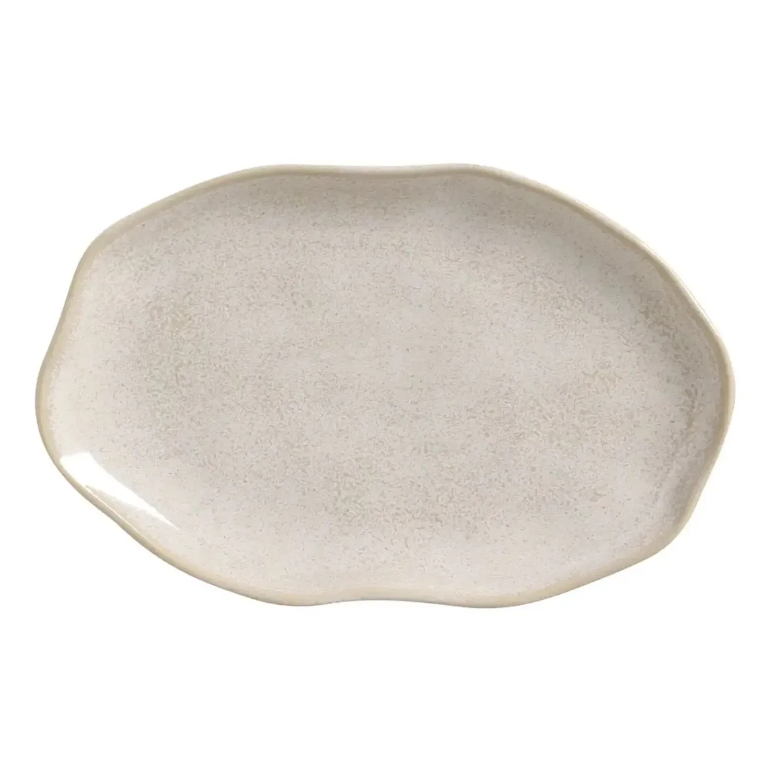 Travessa Oval Rasa Bio Latte em Stoneware 30x20CM Porto Brasil