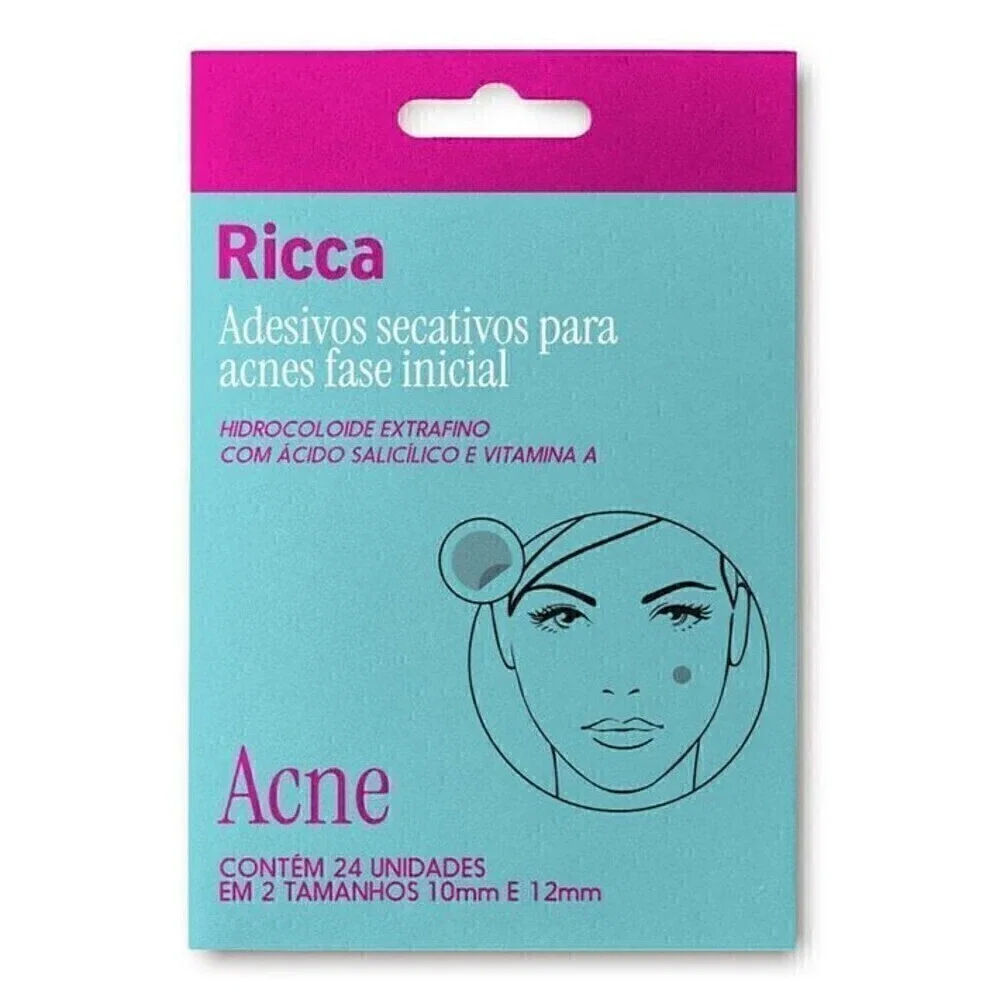 Adesivos Secativos para Acnes Fase Inicial Ricca 24 Unidades