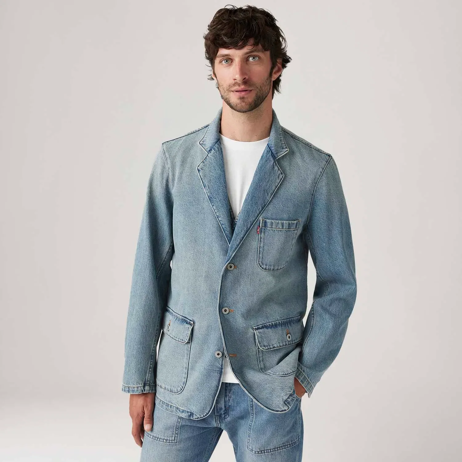 Blazer Jeans Levi's® Mission Lavagem Média