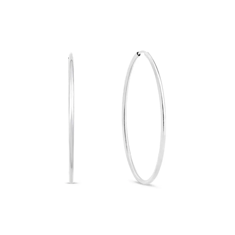 Argola Life Redonda em Prata 925, 30mm — imagem 1