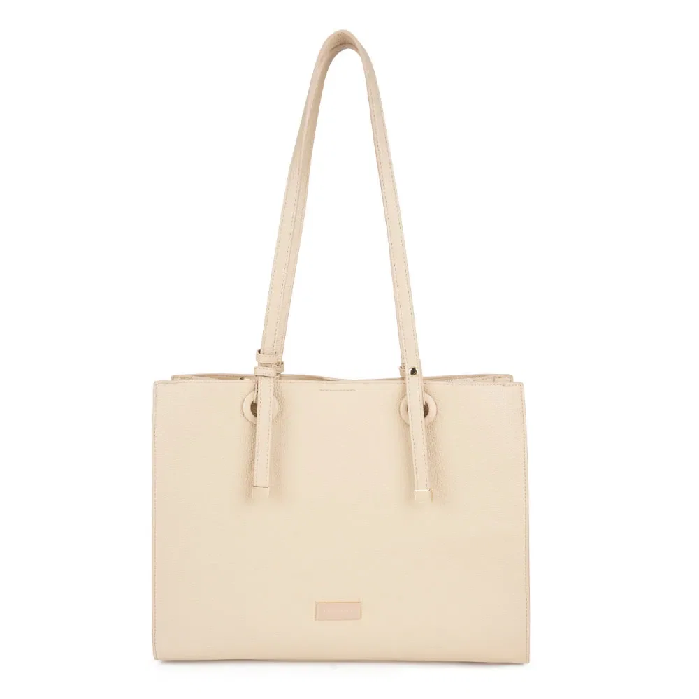 Bolsa Shopping Ilhós Bege — imagem 1